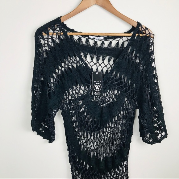 Wildfox Swim Mermaid Crochet Maxi Dress - Picture 4 of 7